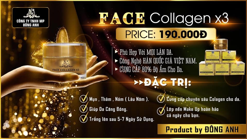 Chuyên sỉ kem face Collagen X3 chính hãng Mỹ Phẩm Đông Anh