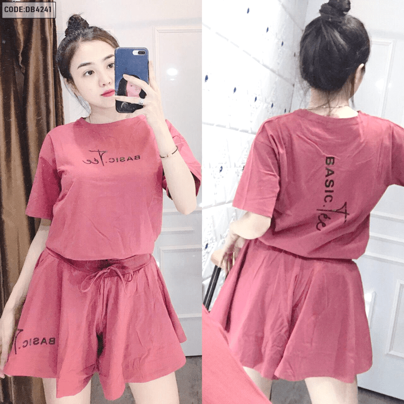 Set/ Đồ bộ áo peplum + quần giả váy (CÓ HÌNH THẬT) | Shopee Việt Nam