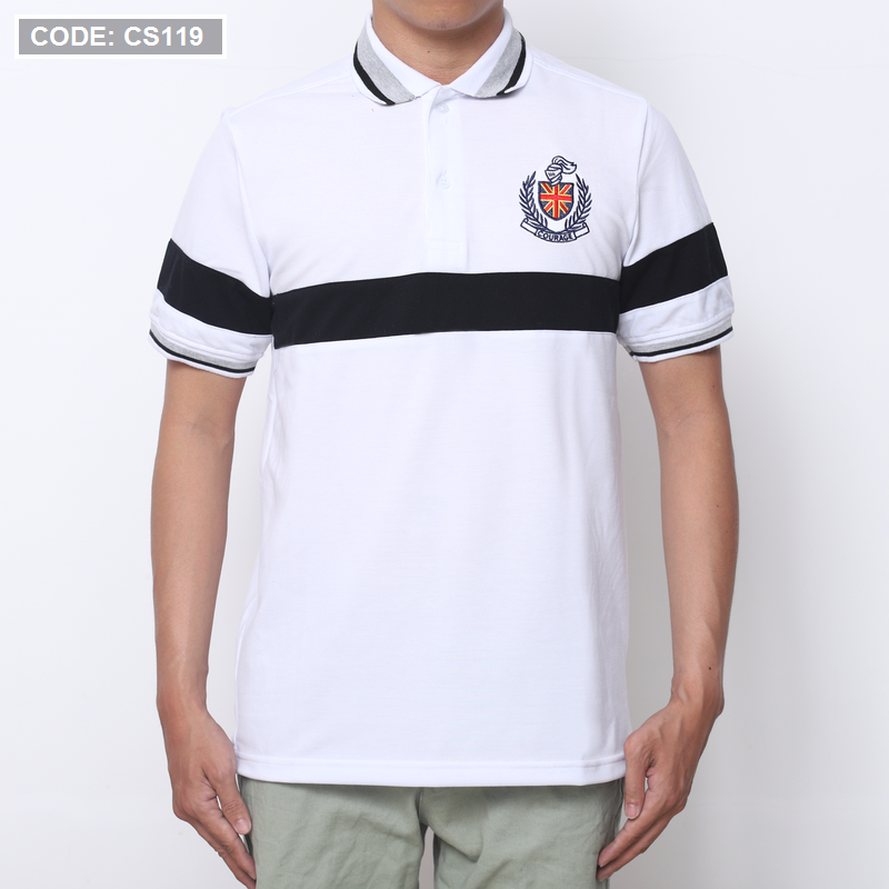 12257-img-1957-2.png Áo Thun Nam Có Cổ Vải Cá Sấu Thêu Logo Cổ Phối - CS119