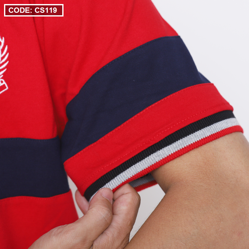 Áo Thun Nam Có Cổ Vải Cá Sấu Thêu Logo Cổ Phối Áo Thun Nam Có Cổ Vải Cá Sấu Thêu Logo Cổ Phối