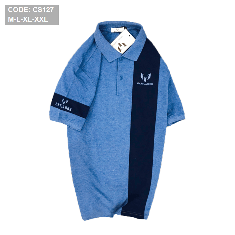 12802-1-2.png Áo Thun Cá Sấu Nam Có Cổ Phối Marc Jasson - CS127