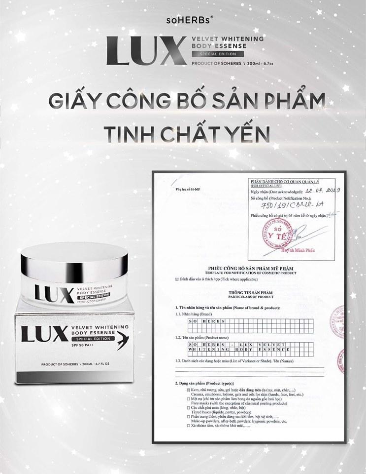 Giá sỉ kem body Lux tinh chất yến tươi
