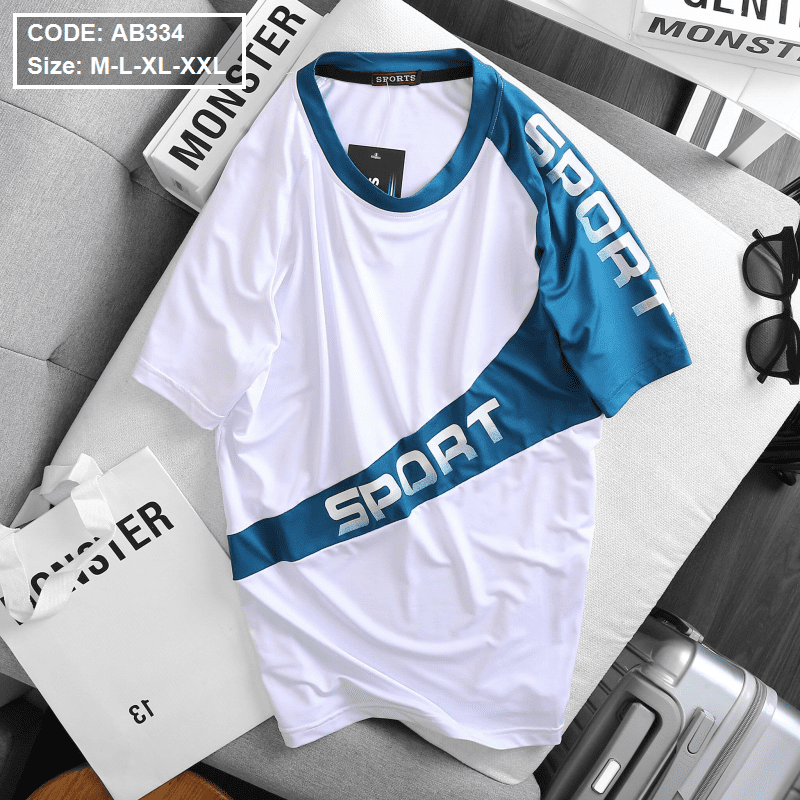 Áo thun nam thể thao in chữ Sport cao cấp Áo thun nam thể thao in chữ Sport cao cấp