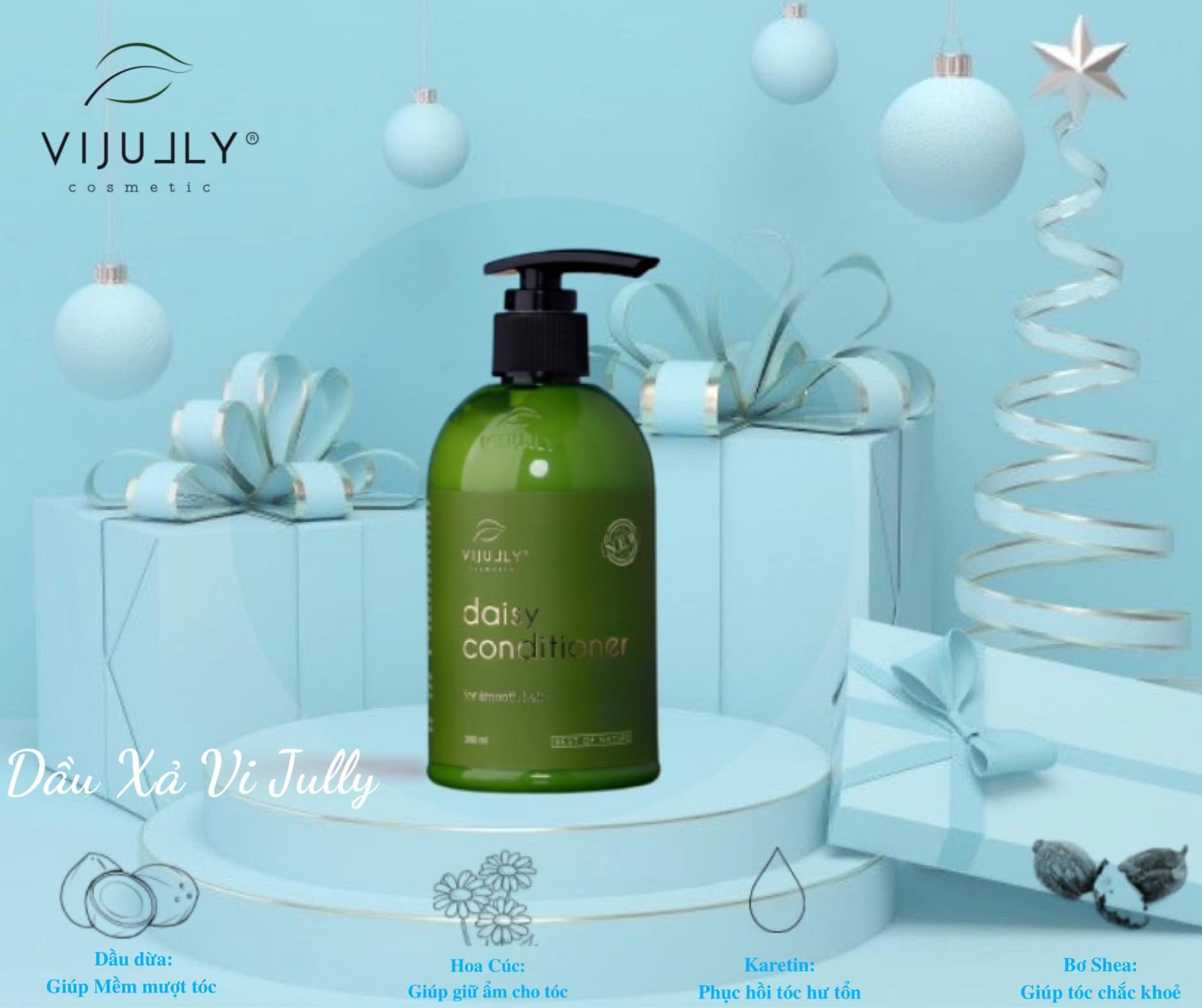 Combo trị rụng tóc tinh dầu bưởi ViJully Combo trị rụng tóc tinh dầu bưởi ViJully