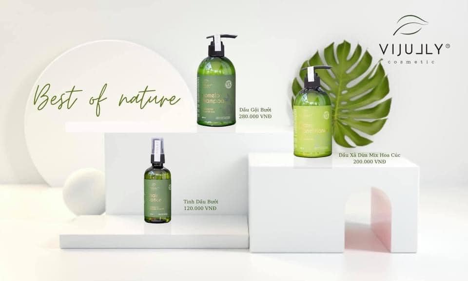 Combo trị rụng tóc tinh dầu bưởi ViJully Combo trị rụng tóc tinh dầu bưởi ViJully