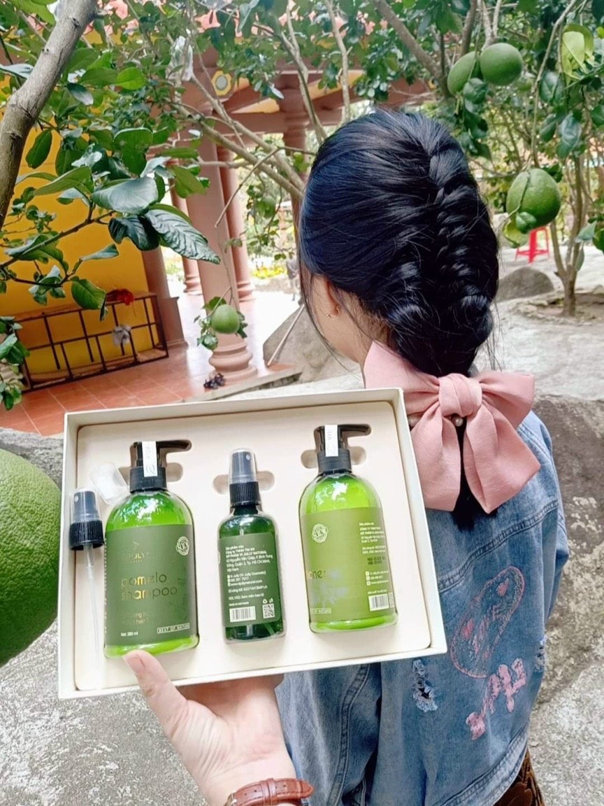 Combo trị rụng tóc tinh dầu bưởi ViJully Combo trị rụng tóc tinh dầu bưởi ViJully