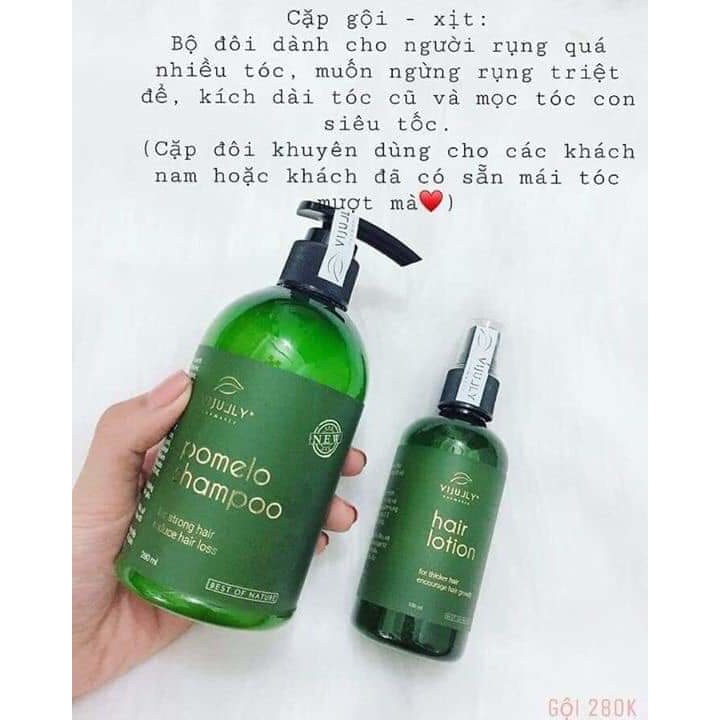 Combo trị rụng tóc tinh dầu bưởi ViJully Combo trị rụng tóc tinh dầu bưởi ViJully
