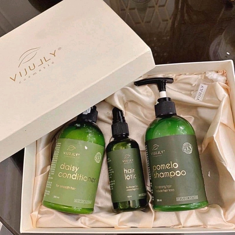 Combo trị rụng tóc tinh dầu bưởi ViJully Combo trị rụng tóc tinh dầu bưởi ViJully