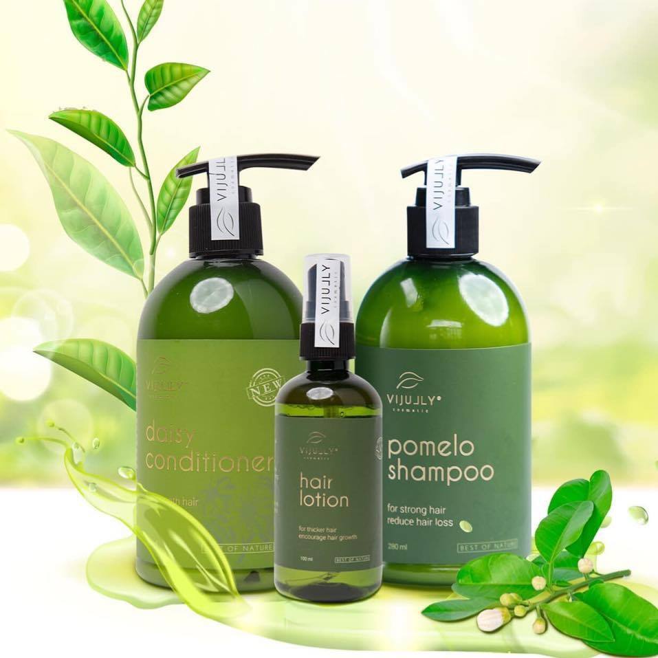 Combo trị rụng tóc tinh dầu bưởi ViJully Combo trị rụng tóc tinh dầu bưởi ViJully