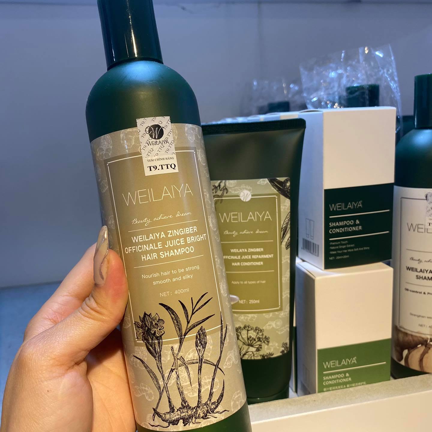 15103-168409288-4095026863891507-6956358852311547250-n-2.jpg Dầu gội xả gừng hà thủ ô Weilaiya chính hãng - 6971025880660