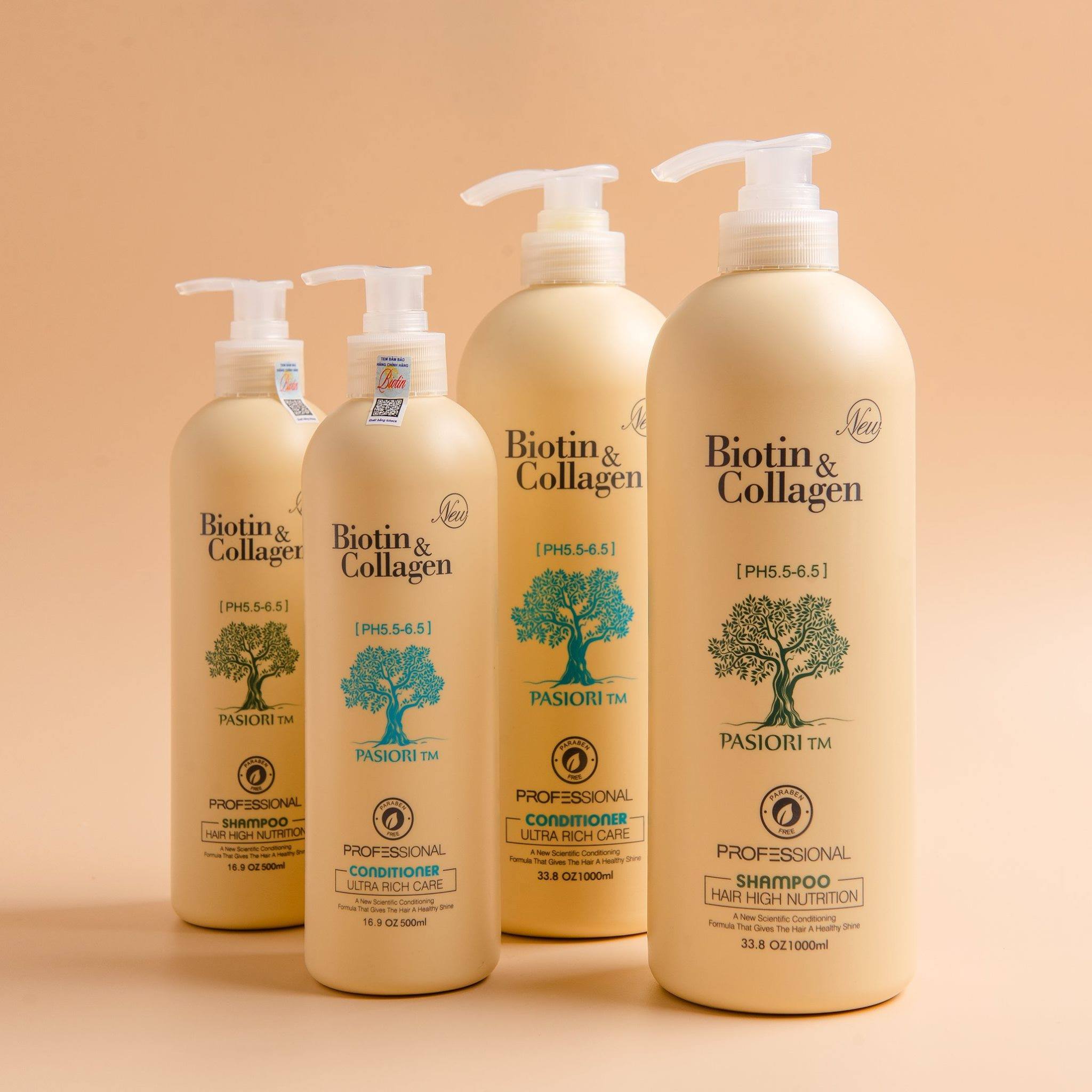 Combo dầu gội xả Biotin Collagen trắng 1000ml Combo dầu gội xả Biotin Collagen trắng 1000ml