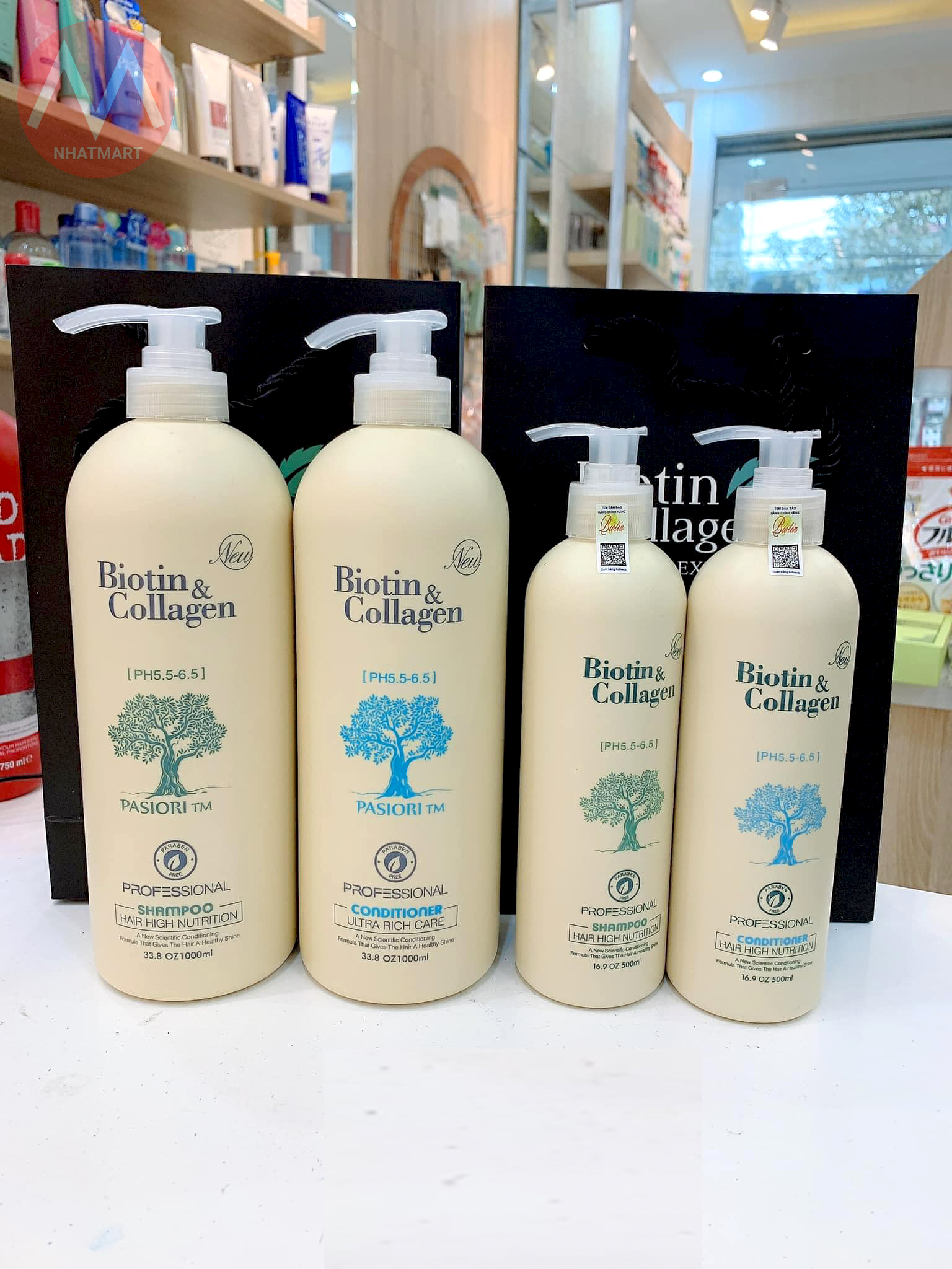 Combo dầu gội xả Biotin Collagen trắng 1000ml Combo dầu gội xả Biotin Collagen trắng 1000ml