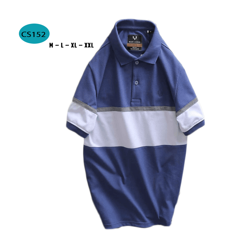 15230-62-11.png Áo Thun Nam Có Cổ Tay Ngắn Phối Sọc - CS152