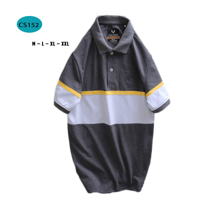 15230-64-11.png Áo Thun Nam Có Cổ Tay Ngắn Phối Sọc - CS152