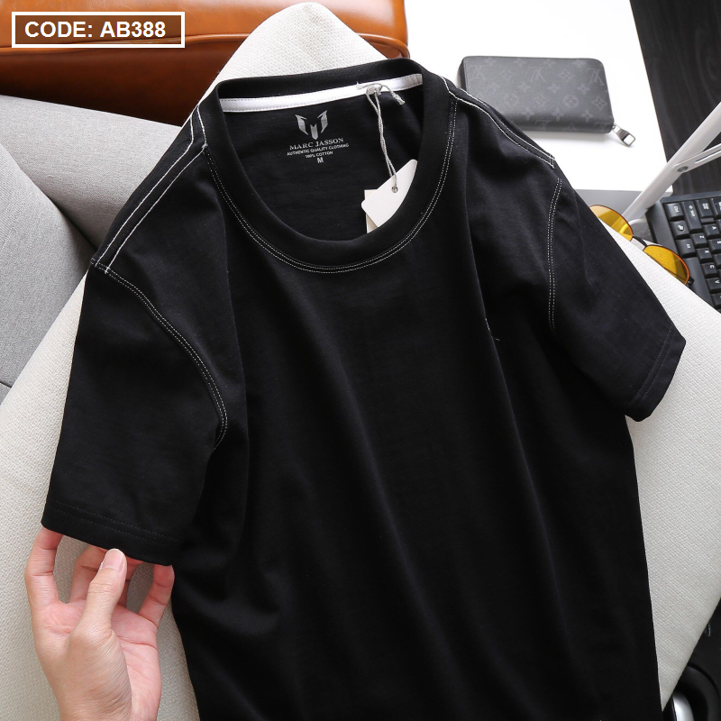 15403-z2574887090719-61956d1a98c6b2b4193e40889b656d5b-8.png Áo Thun Nam Cổ Tròn Thêu Logo (Có Size 3XL) - AB388