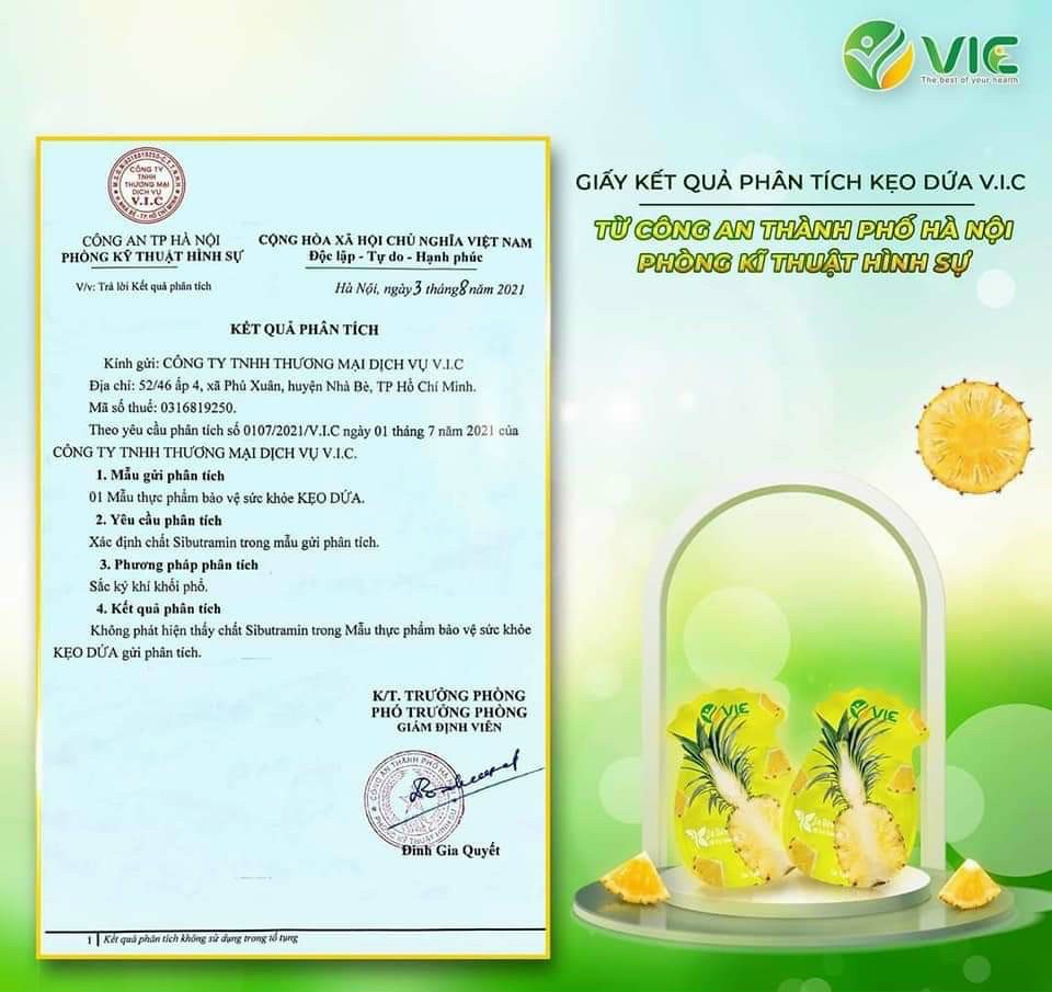 Nguồn sỉ kẹo dứa giảm cân 7 viên Vic chính hãng Kẹo dứa giảm cân 7 viên Vic chính hãng