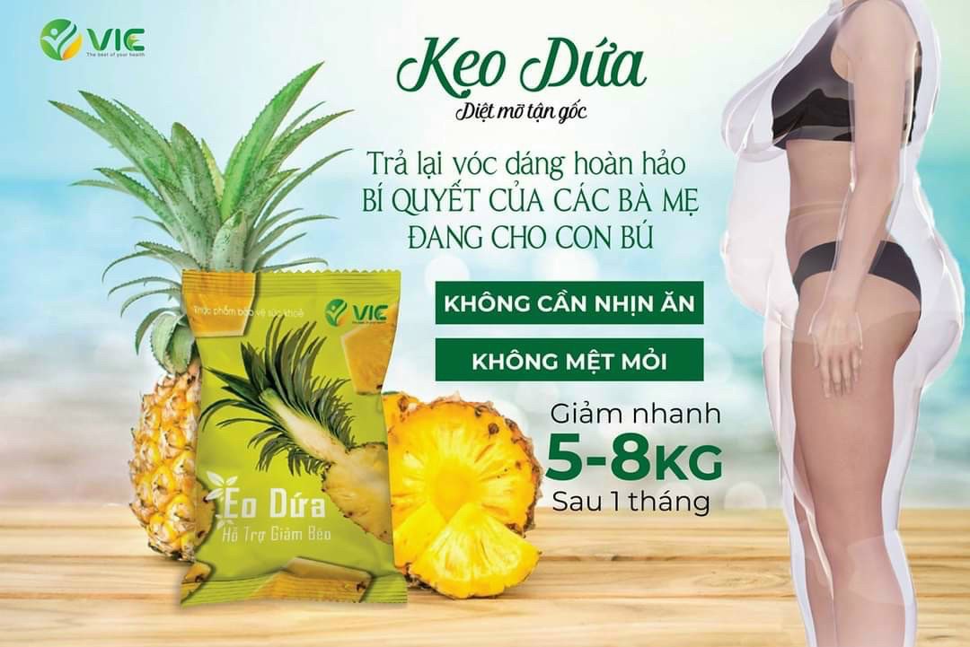 Nguồn sỉ kẹo dứa giảm cân 7 viên Vic chính hãng Kẹo dứa giảm cân 7 viên Vic chính hãng