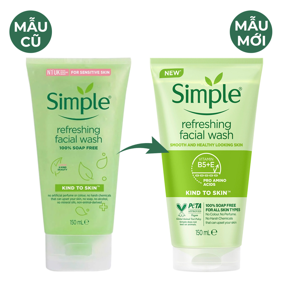 15461-doi-mau-sua-rua-mat-simple-giup-da-sach-thoang-150ml-1.jpg Sữa Rửa Mặt Simple Kind To Skin Refreshing Facial Wash Ge 150ml - 5011451103863