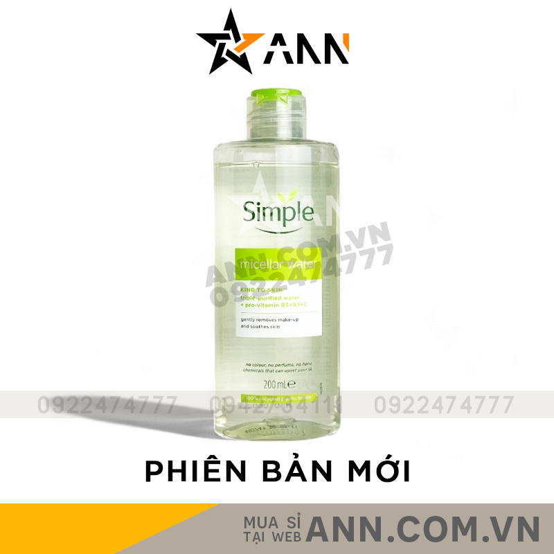 15462_bia-52_20240924123210.png Nước Tẩy Trang Simple Kind To Skin Micellar Cleansing Water 200ml - 8712561669825