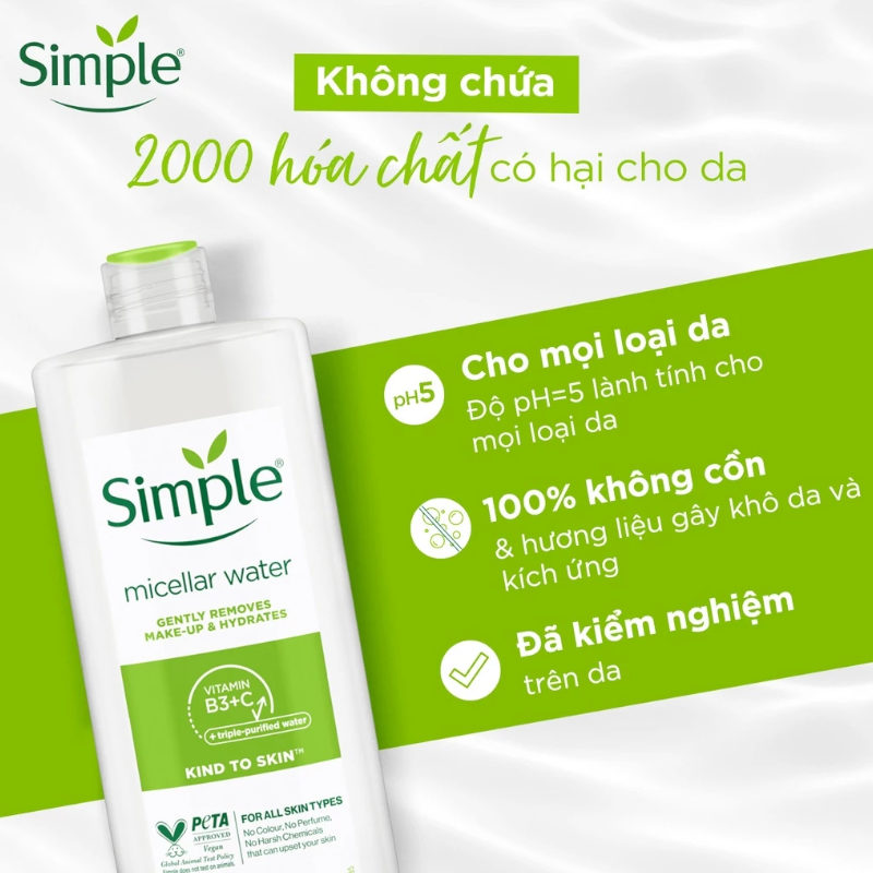 15462_tt-simple-tem-photoroom_20240924123212.png Nước Tẩy Trang Simple Kind To Skin Micellar Cleansing Water 200ml - 8712561669825