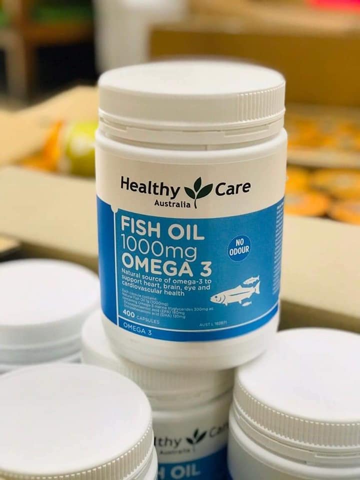 Phân phối viên uống dầu cá Omega-3 1000mg 400 viên Healthy Care của Úc chính hãng Viên uống dầu cá Omega-3 1000mg 400 viên Healthy Care của Úc chính hãng