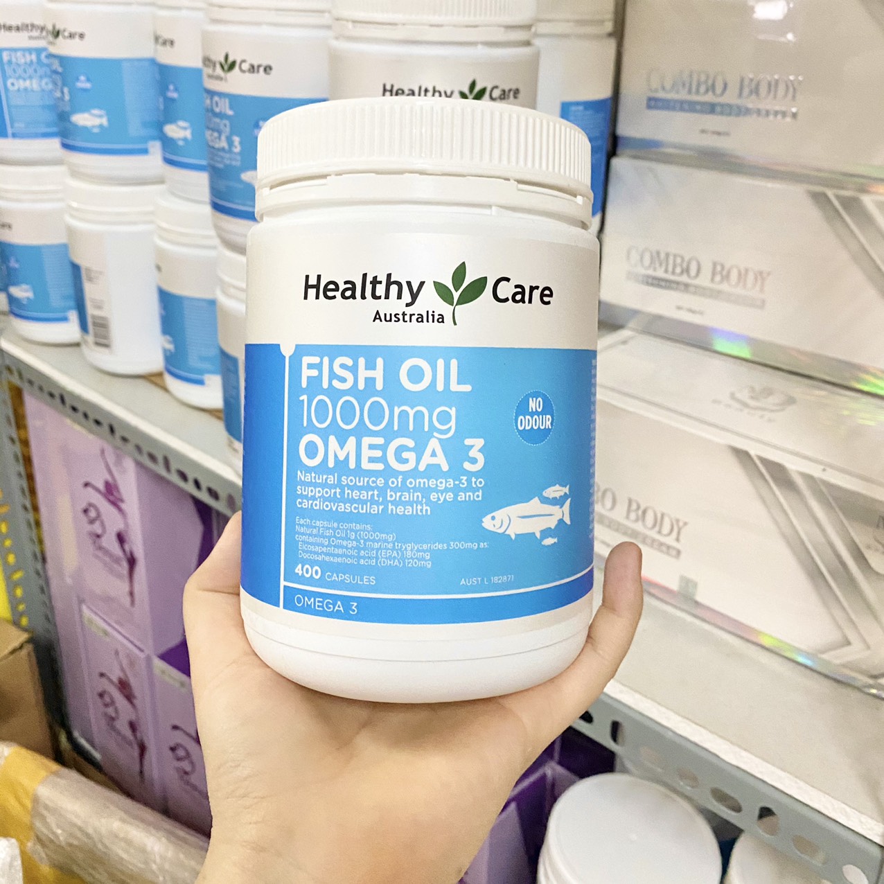 Phân phối viên uống dầu cá Omega-3 1000mg 400 viên Healthy Care của Úc chính hãng Viên uống dầu cá Omega-3 1000mg 400 viên Healthy Care của Úc chính hãng