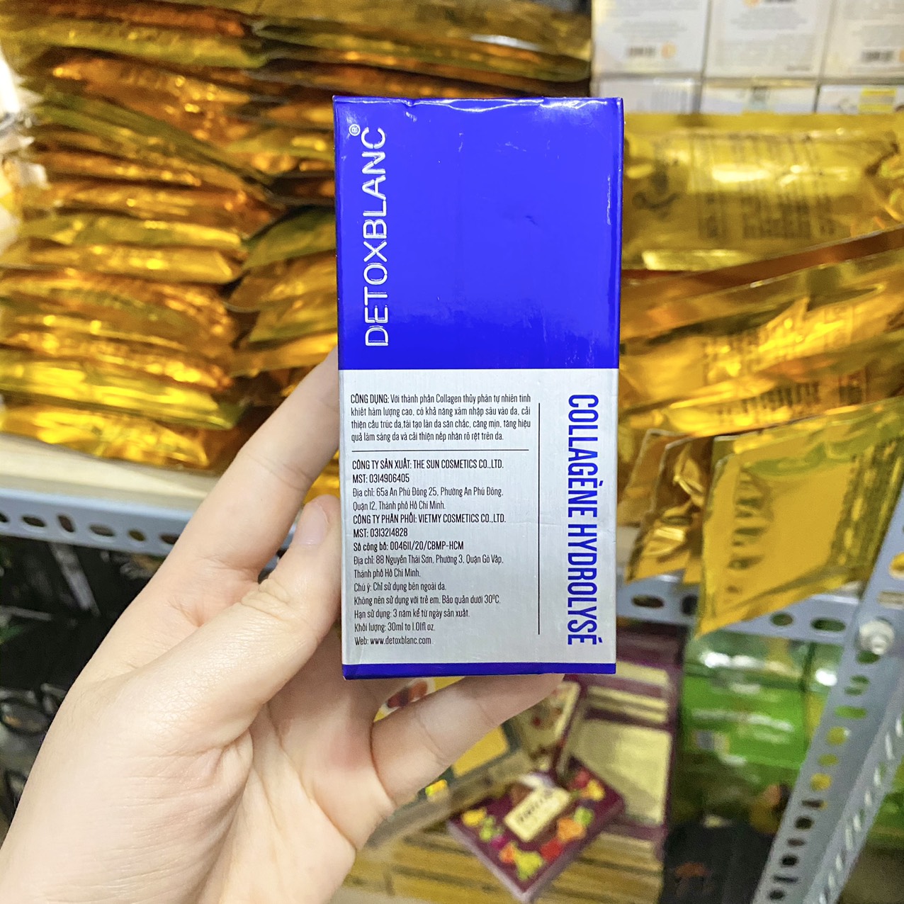 Serum collagen thủy phân Hydrolysé dưỡng da Detox Blanc chính hãng Serum collagen thủy phân Hydrolysé dưỡng da Detox Blanc chính hãng