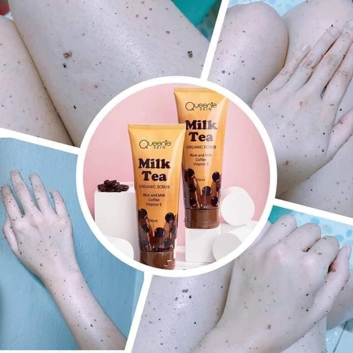 Tẩy tế bào chết Milk Tea Organic Scrub Queenie Skin chính hãng Tẩy tế bào chết Milk Tea Organic Scrub Queenie Skin chính hãng
