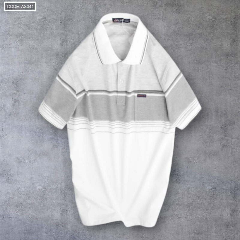 Áo Thun Sọc Nam Có Cổ Phối Viền Có Túi Thun Cotton Áo Thun Sọc Nam Có Cổ Phối Viền Có Túi Thun Cotton