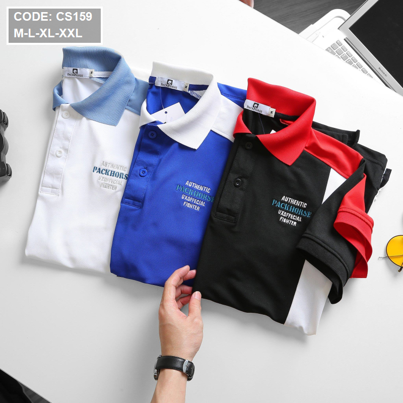 15731-z2944456802101-f22fa01091dae1ac01f0ce4e67ec93dc-9.png Áo Thun Nam Cá Sấu Poly Cổ Bẻ Ghép Vải Thêu Chữ - CS159