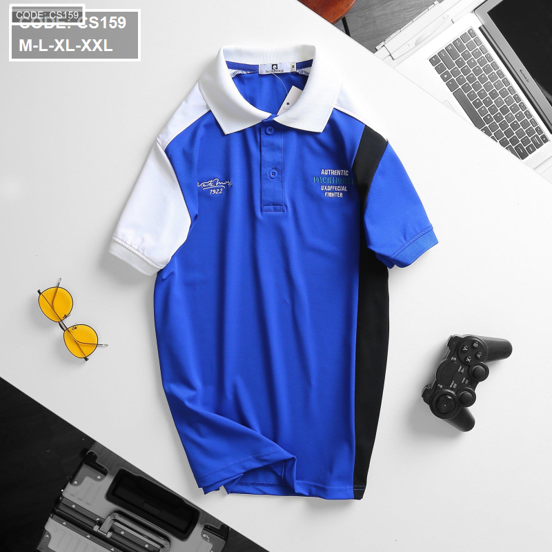 15731_15731-z2944456868012-d414688db6070b2476ea20e797c324fb_20251001004724-5.png Áo Thun Nam Cá Sấu Poly Cổ Bẻ Ghép Vải Thêu Chữ - CS159