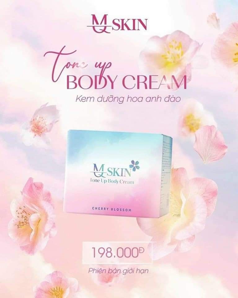 Giá sỉ kem Body Hoa Anh Đào Tone Up Body Cream MQ Skin Chính Hãng Kem Body Hoa Anh Đào Tone Up Body Cream MQ Skin Chính Hãng