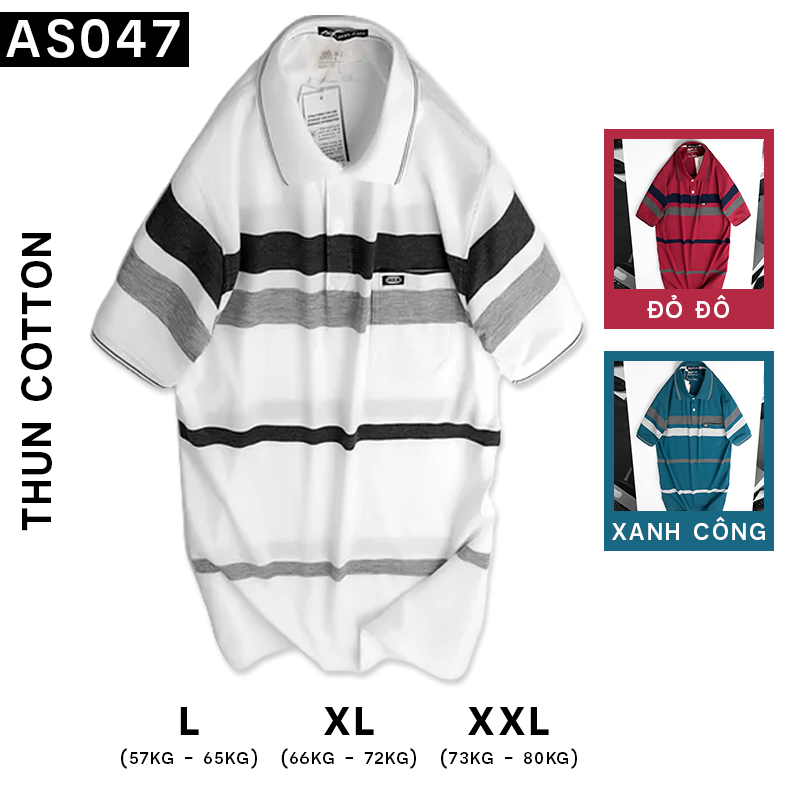 16532-as047c-2.png Áo Thun Sọc Nam Trung Niên Cổ Bẻ Có Túi - AS047