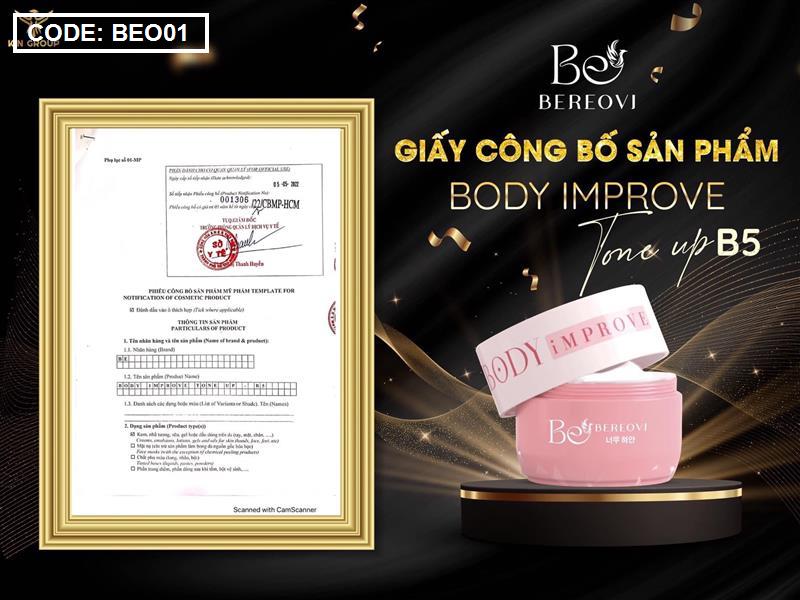 Nguồn sỉ kem Body Thu Thủy Improve Be Bereovi Nguồn sỉ kem Body Thu Thủy Improve Be Bereovi