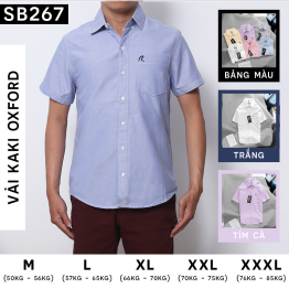 Áo Sơ Mi Nam Oxford Tay Ngắn Có Túi Rayman Rurumen( Có size 3x) - SB267