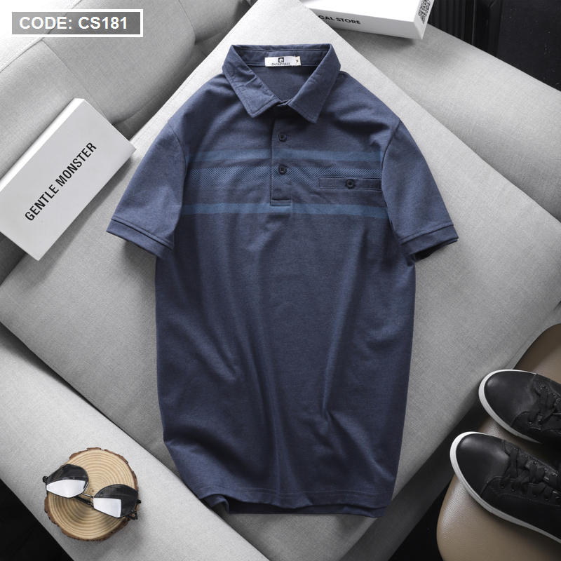 17176-z3543299010462-f4d095e99b2a9626953594b5943cdd3e-4.png Áo Thun Nam Tay Ngắn Có Cổ Có Túi Thun Cotton Đốm - CS181