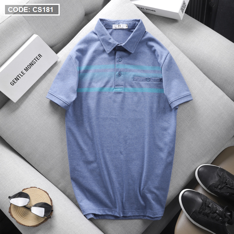 17176-z3543299017823-a51d8e35014ae1b2a86c974fba3a2d85-3.png Áo Thun Nam Tay Ngắn Có Cổ Có Túi Thun Cotton Đốm - CS181