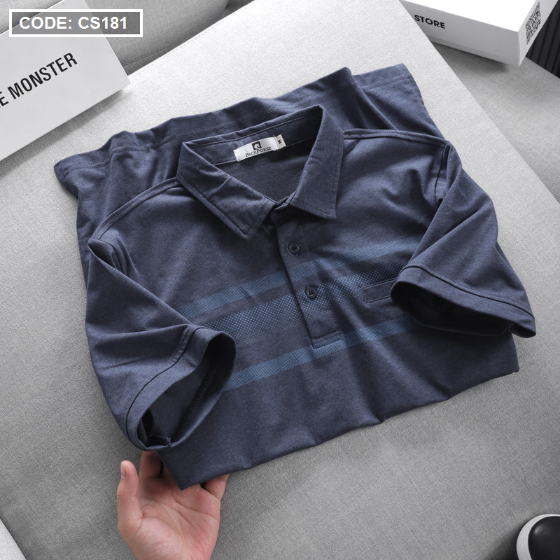 17176-z3543299018402-04cff5b7fd14d80d48772b19e8f2af47-3.png Áo Thun Nam Tay Ngắn Có Cổ Có Túi Thun Cotton Đốm - CS181