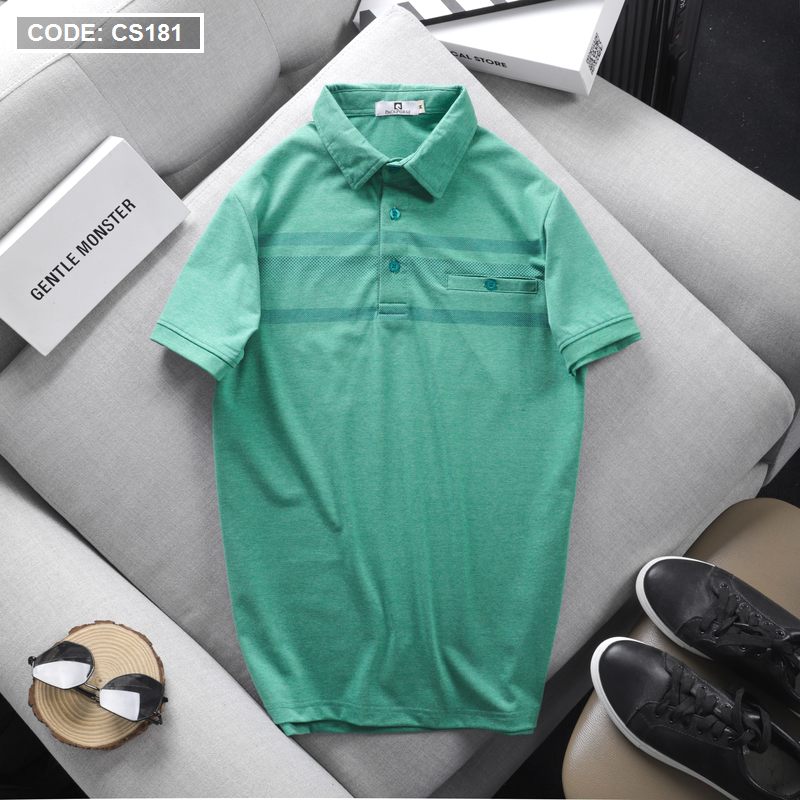 Nguồn sỉ áo Thun Nam Tay Ngắn Có Cổ Có Túi Thun Cotton Đốm Nguồn sỉ áo Thun Nam Tay Ngắn Có Cổ Có Túi Thun Cotton Đốm