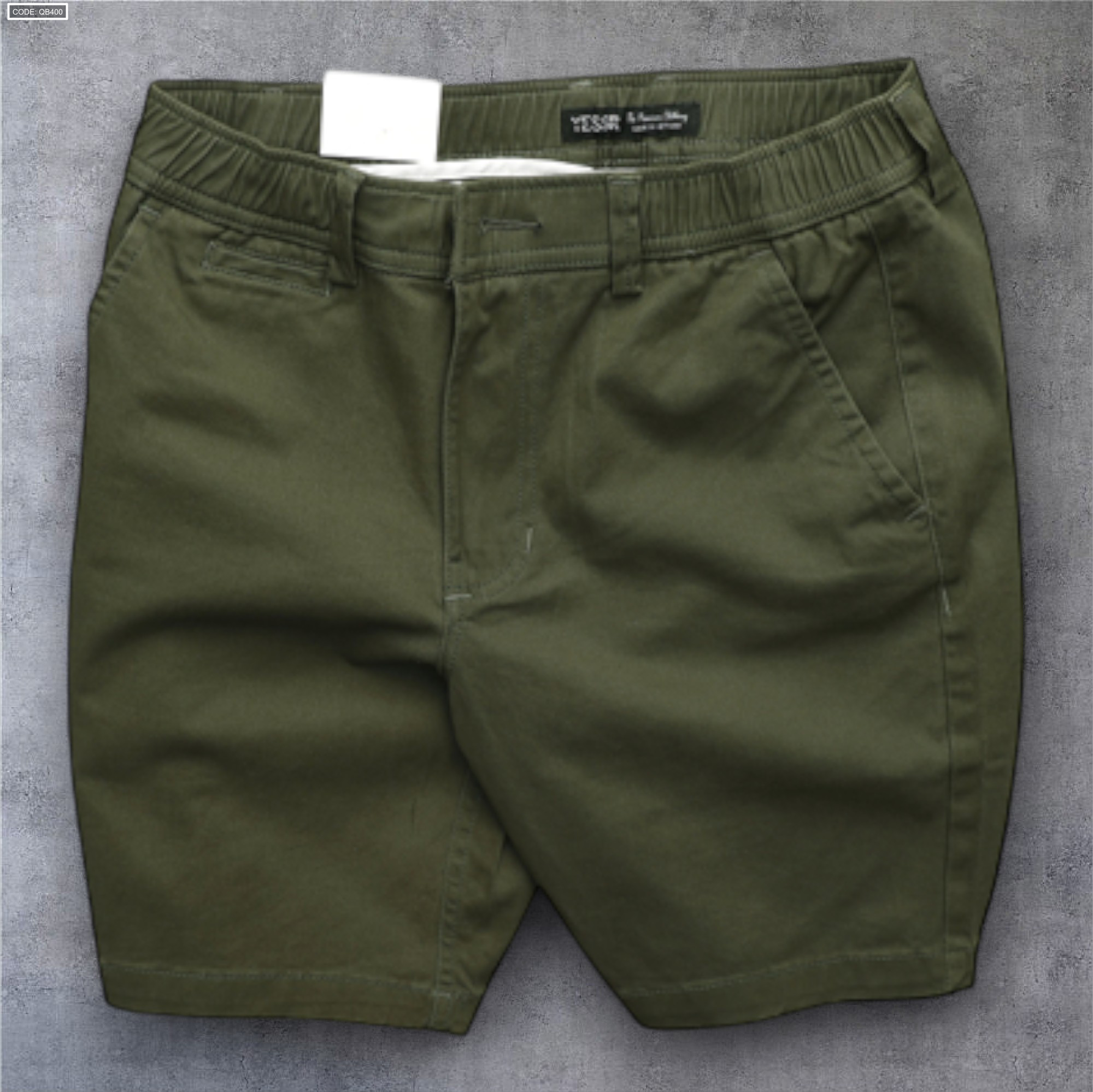 17474_17474-qb400-4-1-photoroom_20251020015103.png Quần Short Nam Kaki Lưng Thun Co Giãn Yessir Cao Cấp (Có Size 36) - QB400