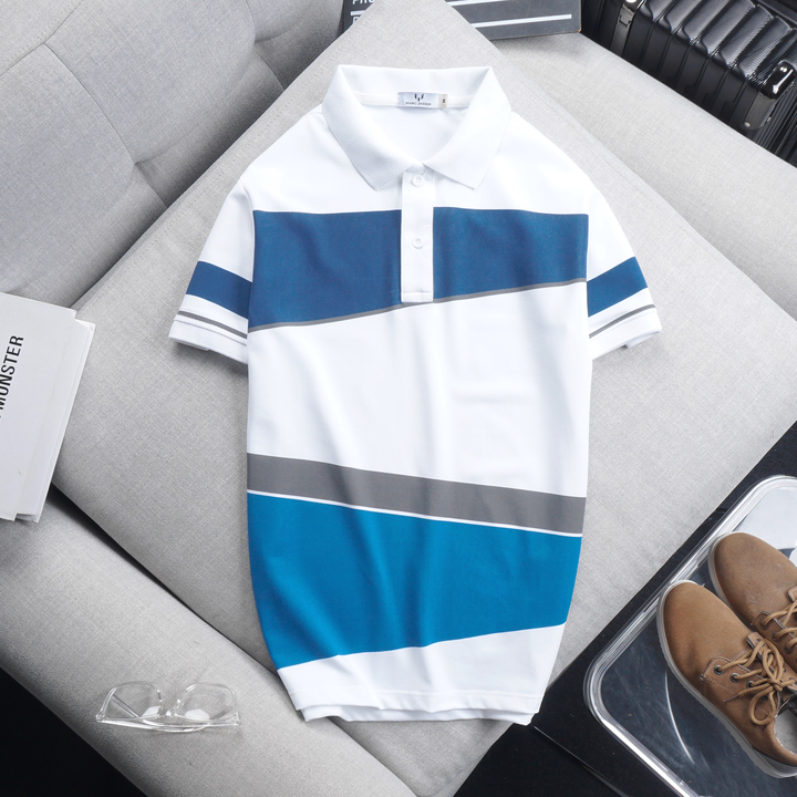 17491-z3666366106925-0706c1c64aeb64fce717a9b17cf6f422-1.png Áo Thun Polo Nam Cá Sấu Poly Phối Kẻ Sọc Màu (Có Size 3XL) - CS185