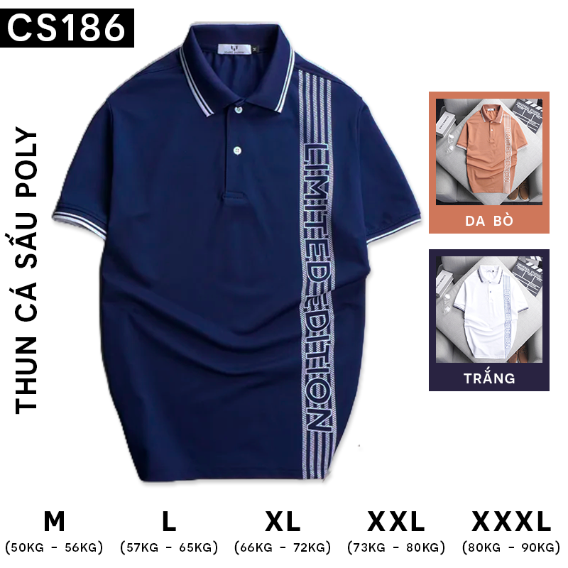 17563-0755229922-cs186-2.png Áo Thun Nam Có Cổ Cá Sấu Poly Phối Họa Tiết Sọc (Có Size 3XL) - CS186