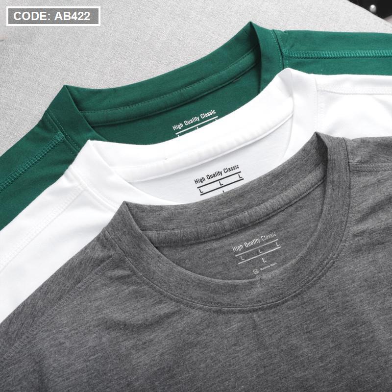17568-z3700217701138-4d2db4a60b44e10fbc9ec3c425d8138d-12.jpg Áo Thun Nam Cổ Tròn Tay Ngắn Màu Trơn Đơn Giản (Có Size 3XL) - AB422