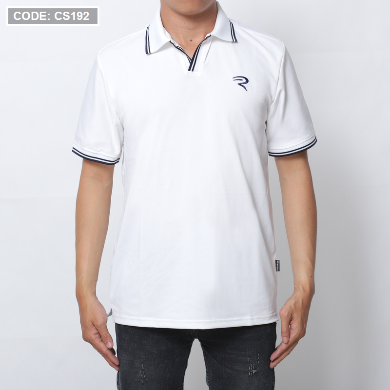 17810-img-7263.png Áo Thun Nam Cá Sấu Polo Viền Bo Ngực Thêu Logo Chữ R (Có Size 3XL) - CS192