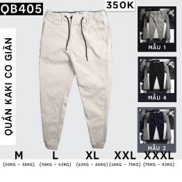 Quần Jogger Kaki Nam Cao Cấp Phối Dây Rút (Có size 3XL) - QB405