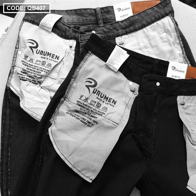 17989-z3827371843983-daf820986fac319e98114ba45bd9f49f-4.jpg Quần Short Jeans Nam Rurumen Cao Cấp Hàng VNXK Phối Logo (có size 36) - QB407