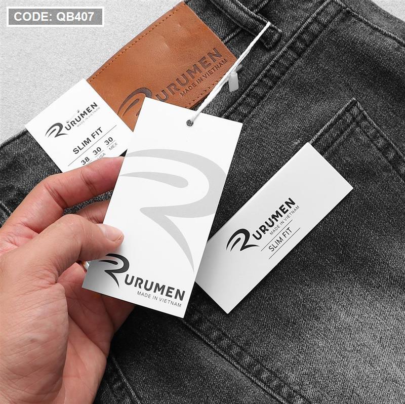 17989-z3827372043995-b1d318420f60a971c4079030e11135ec-4.jpg Quần Short Jeans Nam Rurumen Cao Cấp Hàng VNXK Phối Logo (có size 36) - QB407