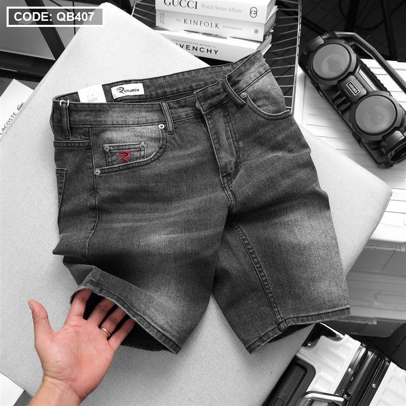 17989-z3827372100293-8dbbe473a7c529cb8db1d8db43c68a98-4.jpg Quần Short Jeans Nam Rurumen Cao Cấp Hàng VNXK Phối Logo (có size 36) - QB407
