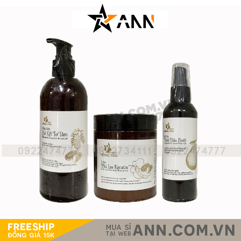 18442-s2.png Combo Dầu Gội Xả Xịt Bồ Kết Tơ Tằm Hồng Tâm - COMBOHT