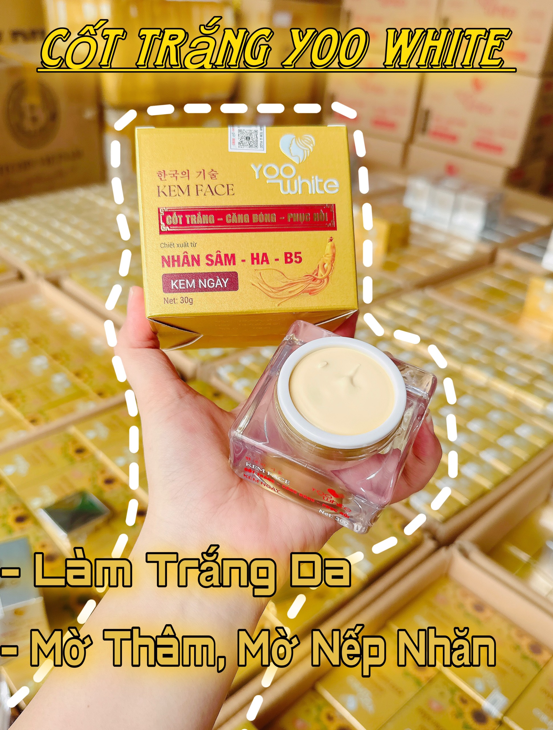 Phân phối kem Face Cốt Trắng Nhân Sâm Yoo White Phân phối kem Face Cốt Trắng Nhân Sâm Yoo White
